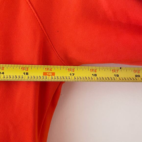 Y2K Red Orange Zip Up Hoodie S Swoosh Retro Track Stripe Hooded Sweatshirt 2000s - Picture 10 of 10